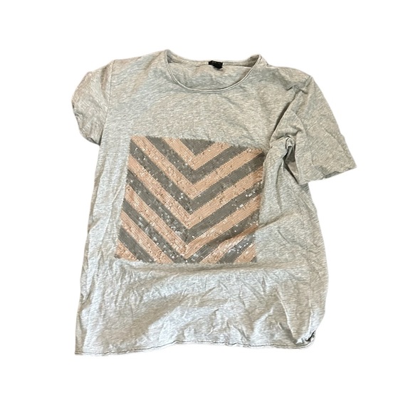 J.Crew Sequin‎ Chevron T-shirt Small - Picture 2 of 2